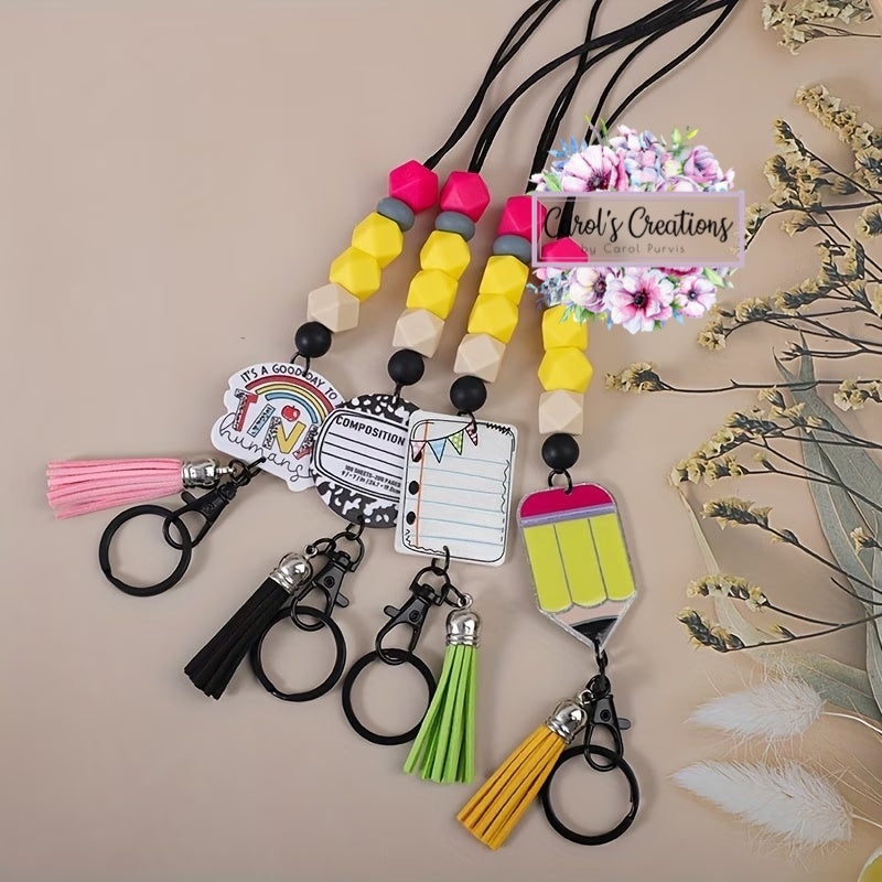 Teacher Pencil Lanyard
