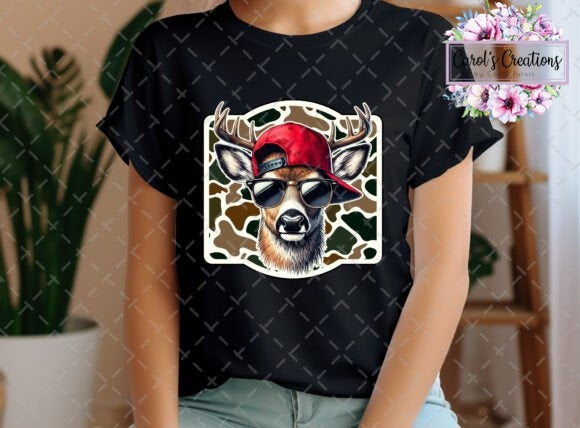 Camo Deer Camouflage Hunter Adult