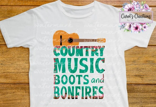 Country Music Boots and Bonfires Adult