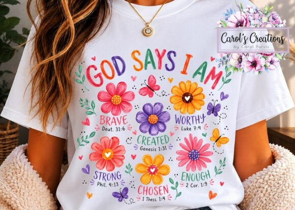 God Says I Am Floral (Adult)