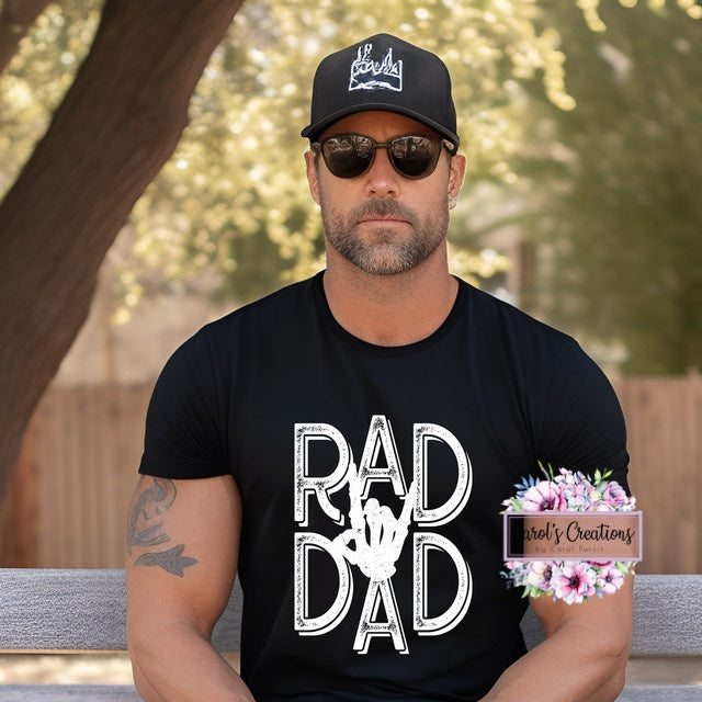 Rad Dad Solid White Skeleton Hand Adult