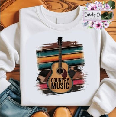 Country Music Rustic Guitar Adult