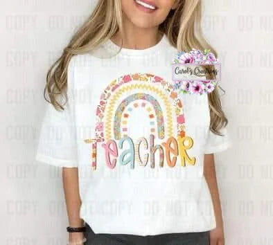 Teacher Rainbow Pastel Adult