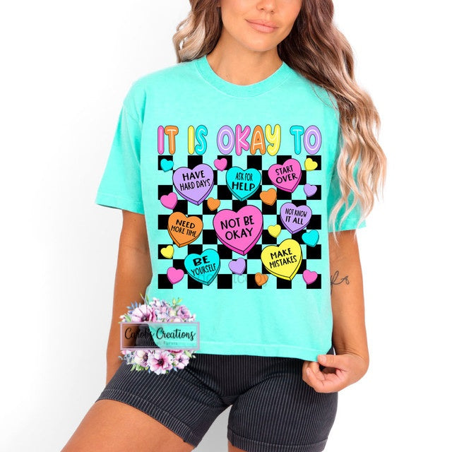 It's Okay To Retro Hearts Adult