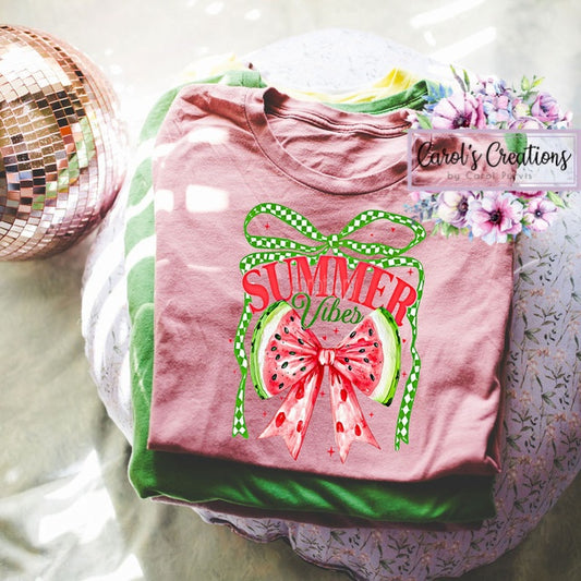 Summer Vibes Watermelon Bow Adult